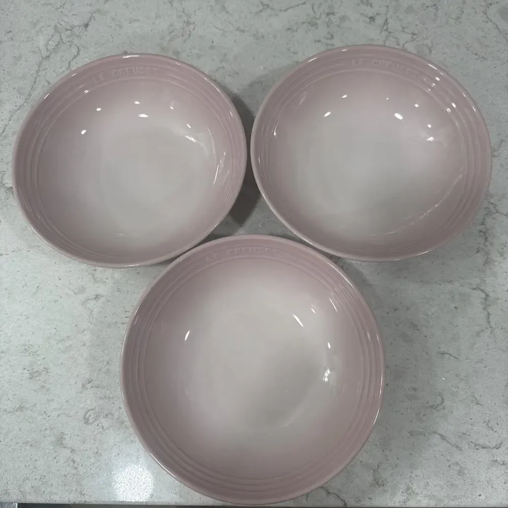 Set 3 Le Creuset SHELL PINK Stoneware 7